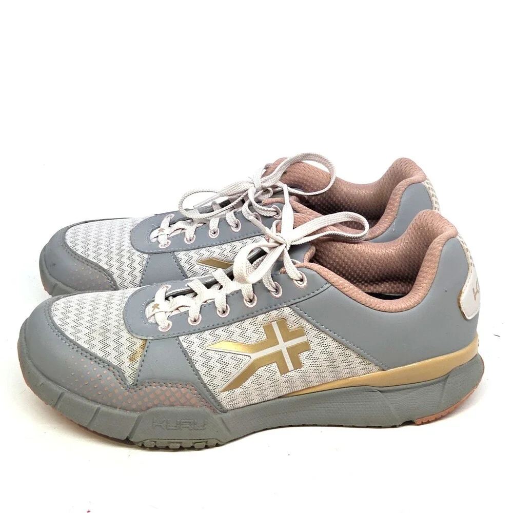 KURU Women’s Light Gray & Pink Athletic Sneakers Size  10